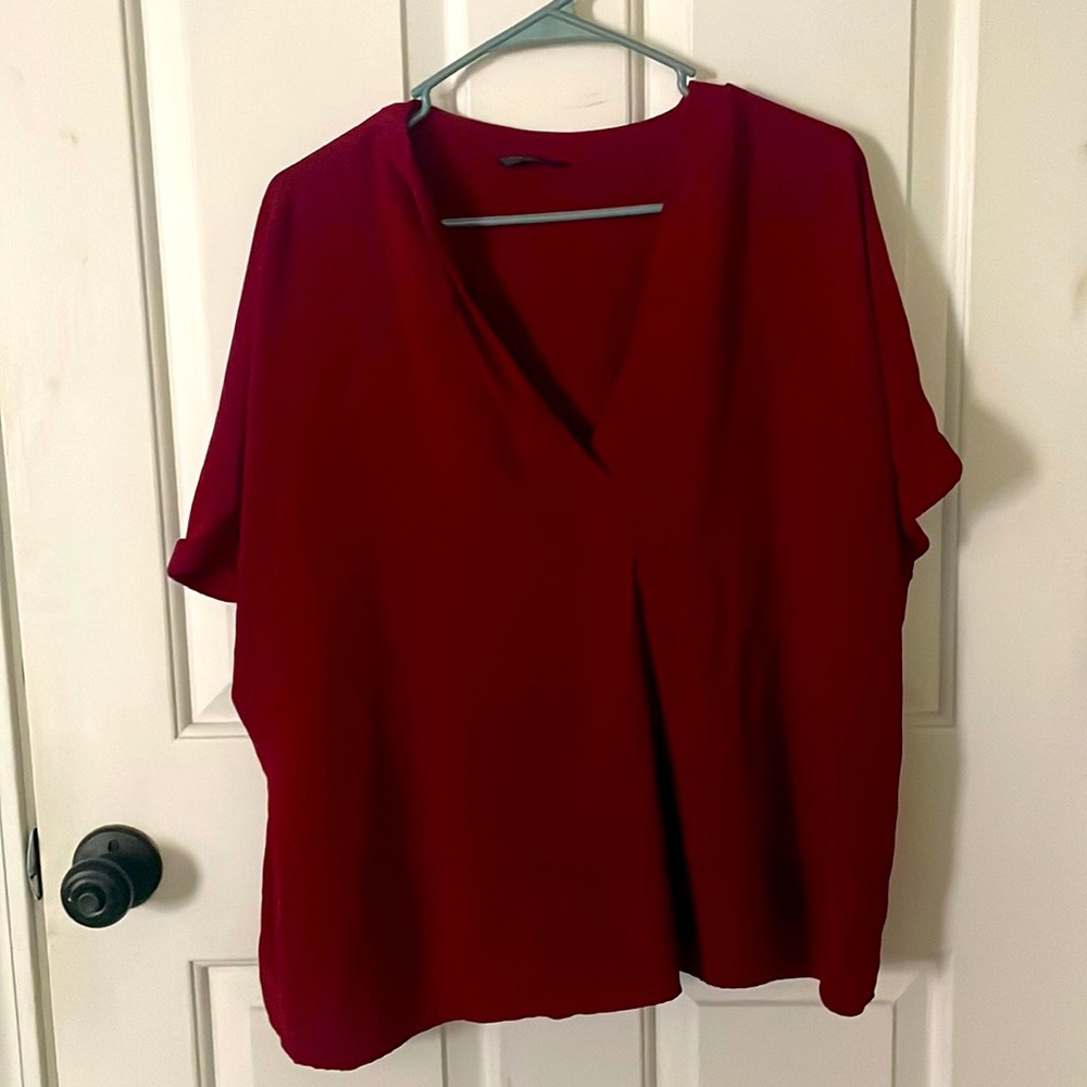Deep Red Blouse